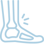 Illustration des Fuß- und Sprunggelenkskeletts